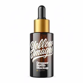 Dark Amber Glass Dropper Bottle